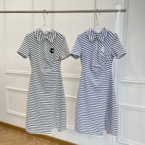 超希少！セリーヌ ストライプ スリット バンドドレス コピー 2色 Cey65944