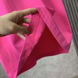 入手困難バレンシアガ 偽物 クルーネックロゴ Tシャツ ピンク bat85563