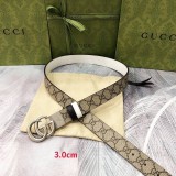 稀少 グッチ キャンバスGG柄ベルトダークブラウン レディース 30mm gum59811