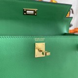 日本未入荷エルメス スーパーコピー ケリーダンス 22cm グリーン 内縫 2色金具 err32869
