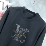 最安値挑戦 ルイヴィトン パーカー コピー☆クルーネック スウェットシャツ ブラック vun03140