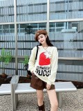 累積売上総額第１位！グッチ ストロベリー コットン フーディ スウェットシャツ gut82977