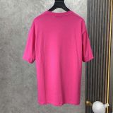 入手困難バレンシアガ 偽物 クルーネックロゴ Tシャツ ピンク bat85563