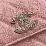 新色☆希少 シャネル キャビアスキン ココマーク 二つ折り長財布 偽物 shq02240