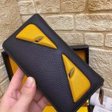 人気No1フェンディ ジップアラウンド 長財布 偽物 ブラック バッグ バグズ ジッパーウォレット カスタマイズ fel89179