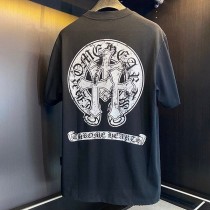 最安値挑戦クロムハーツ コピー Tee ホースシュー Tシャツ 黒 Kuk17309