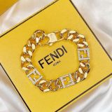 日本未発売★フェンディ★バゲット FFモチーフ ブレスレット 偽物 Gold few94621