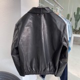 セール新作​ルイヴィトン 偽物 レザー バイカー ジャケット ブラック vux74927