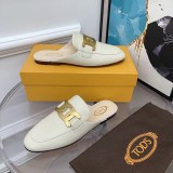 超希少！TODS ケイト レザー フラットミュール スーパーコピー tou95389