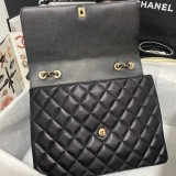 【シャネル】大人可愛い♪トップハンドル フラップ バッグキャビアスキン58608