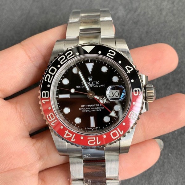 21AW新作ロレックス GMTマスター2 スーパーコピー 自動巻き メンズ ブラック 直径40mm 116710BLNR