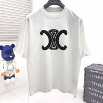 送料込セリーヌ トリオンフ Tシャツ 偽物 コットン ホワイト Cem54652