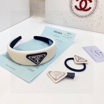 春夏新作 お洒落に♪プラダ ヘアバンド、ヘアリング、ヘアクリップ(3個セット) pui92661