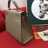 エルメス ケリー 28 コピーエトゥープ ハンドバッグhe26002