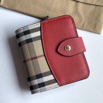 バーバリー コンパクトチェック柄折り財布 偽物 Bav38433