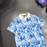 世界中で大人気♪☆​ルイヴィトン Tシャツ パロディ ウォーターカラーモノグラム☆ロゴ vub71022