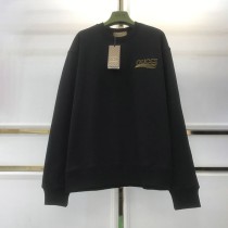 超話題!バレンシアガ×グッチ 偽物 ブラック コットンスウェットシャツ guy03800