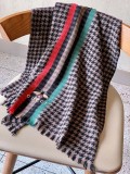 完売必至 グッチ 男女OK!GGマーク偽物 チェックストライプ ウールマフラー gua69797