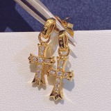 【限定カラー】クロムハーツ ピアス 偽物 インボイス BABYFAT 22k ダイア ゴールド Kux60897