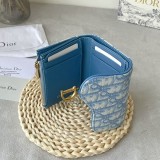 確保済みディオール SADDLE コンパクト 折財布 偽物 ミニ財布 オブリーク dea65664