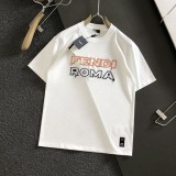 世界中で大人気♪フェンディ スーパーコピー ロゴ刺繍入り コットン Tシャツ 2色 few37556
