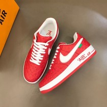 ルイヴィトン × ナイキ エアフォース1 偽物 ロー バイ ヴァージル・アブロー "レッド/ホワイト" nal78732