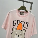 争奪戦グッチ×Kawaii 偽物 キャットプリント Tシャツ gus26464