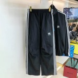 バレンシアガ アディダス 偽物 トラックパンツ ブラック 712283TNQ221000