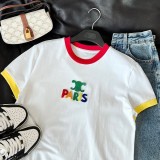 希少セリーヌ PARIS Tシャツ 偽物 コットンジャージー 半袖 Ceq77622