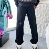 累積売上総額第１位！クロムハーツ 偽物 セメタリークロス コットン スウェットパンツ 2色 Kum27877