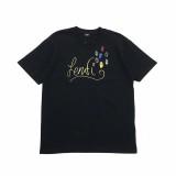 争奪戦 フェンディ◆クルーネックロゴジャージーTシャツ fee57889