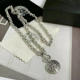 入手困難 クロムハーツ ネックレス 偽物 インボイス メダル チャーム＆チェーン付セット Kuy73647