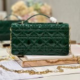 ディオール カナージュ コピー パテントカーフスキン チェーン ショルダーバッグ den54247