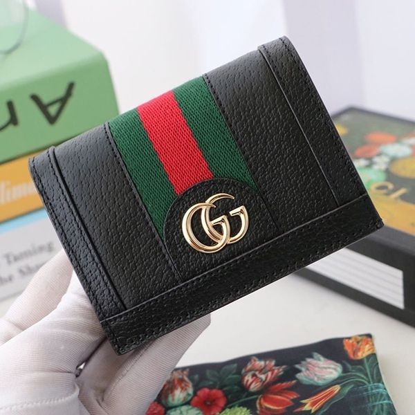 最新でオシャレグッチ コピー 折りたたみ財布 2つ折り GGロゴ gua18154