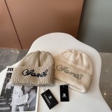 人気シャネル ニットキャップ 偽物 ロゴ カシミヤ ホワイト shb99797