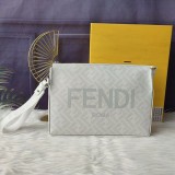日本未入荷フェンディ 偽物☆FFファブリック スリム クラッチバッグ 7VA564AJJ4F1HR7