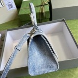 【日本未発売】バレンシアガ Hourglass スモールハンドバッグ 偽物 5935462104W9064