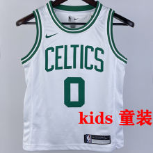 Celtics TATUM #0 White Kids NBA Jersey 热压