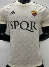 2023/24 Roma Away White Plasyer Version Soccer Jersey