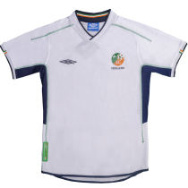 2002 Ireland Away White Retro Soccer Jersey