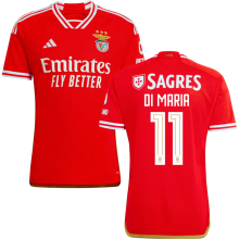 DI MARIA #11 Benfica Home Red Fans Jersey 2023/24 (UCL Font 欧冠字体)