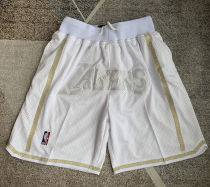 Lakers White Four Bags NBA Pants