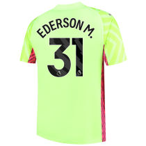 EDERSON M. #31 Man City Goalkeeper Soccer Jersey 2023/24 (League Font)