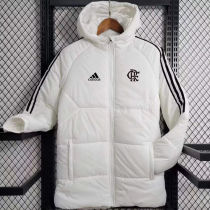 2023/24 Flamengo White Cotton Jacket 黑三边