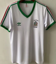 1983 Mexico Away White Retro Soccer Jersey