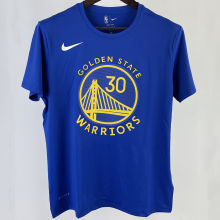 2023/24 Warriors CURRY #30 Blue Training Short sleeve NBA Jersey