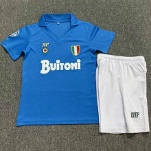 1987/88 Napoli Home Blue Retro Kids Soccer Jersey