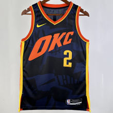 2023/24 KC Thunder GILGEOUS-ALEXANDER #2 Black City Edition NBA Jerseys