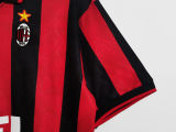 1995/96 AC Milan Home Red Black Retro Soccer Jersey