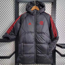 2023/24 Flamengo Black Cotton Jacket 红三边